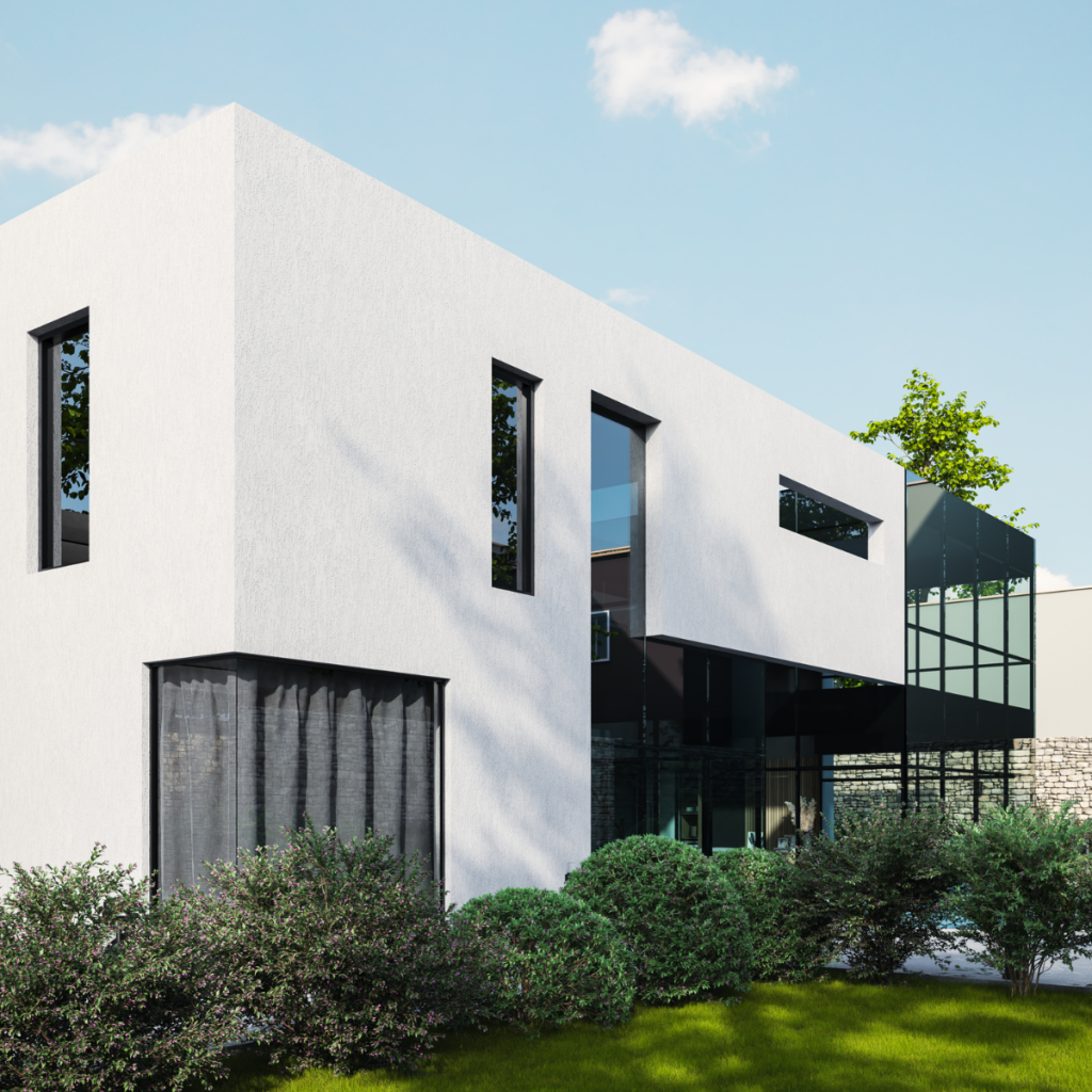 Black and white exterior