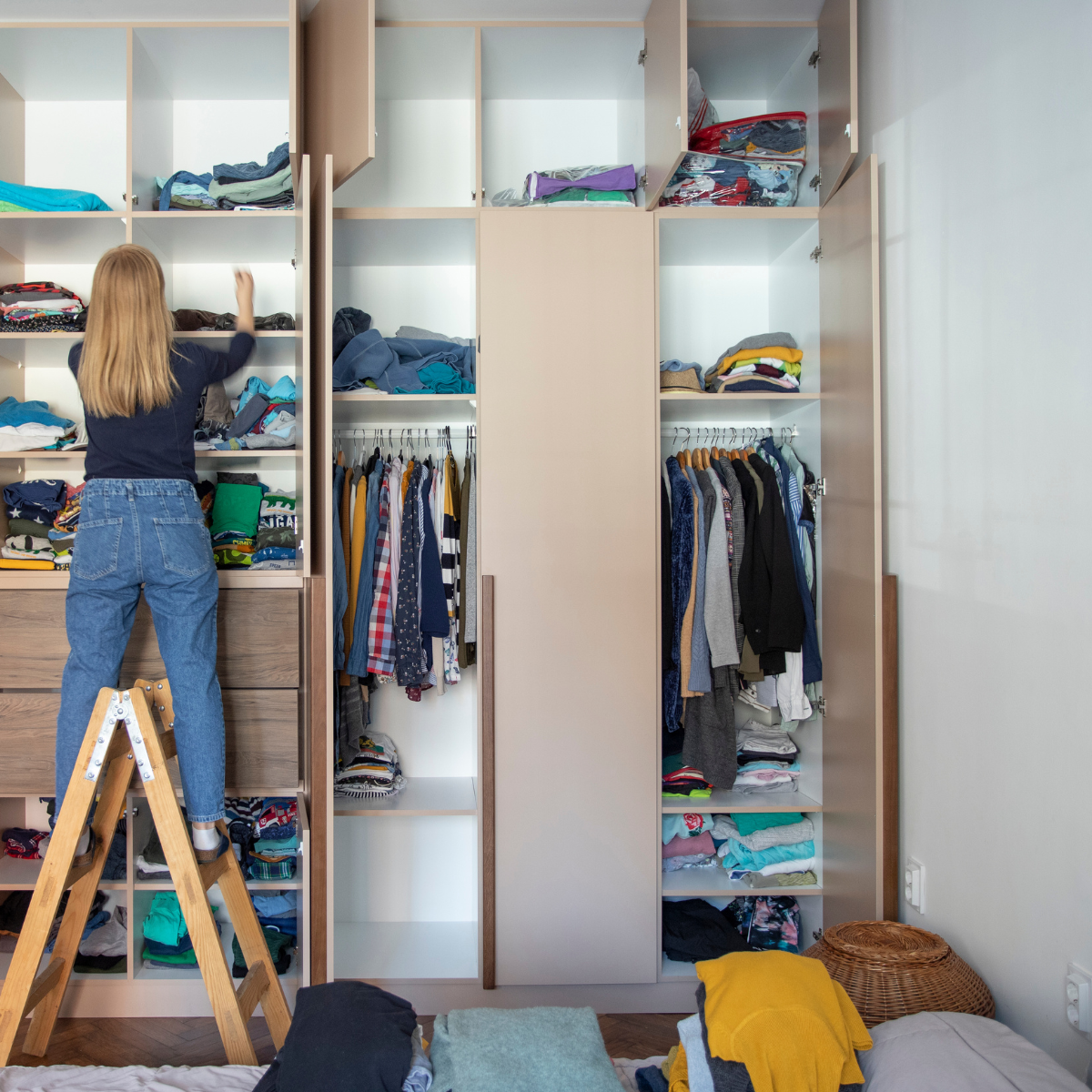 cleaning closet spaces