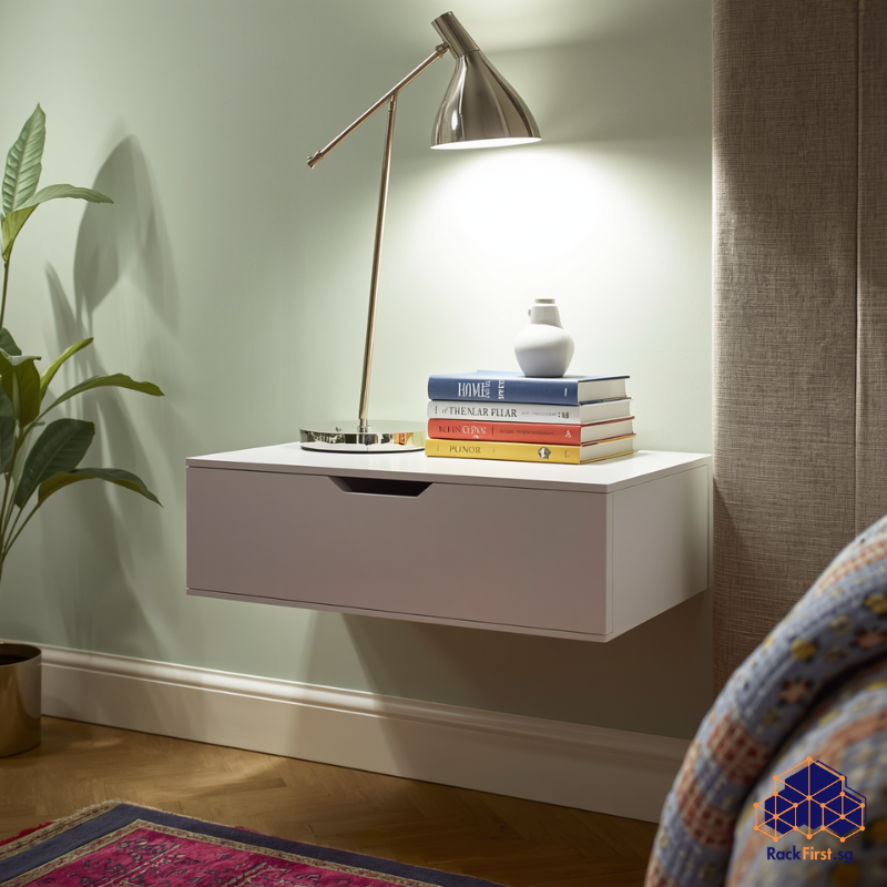 Read more about the article Wall Mounted Nightstand with Drawer: A Bedside Shelf That Hovers and Holds